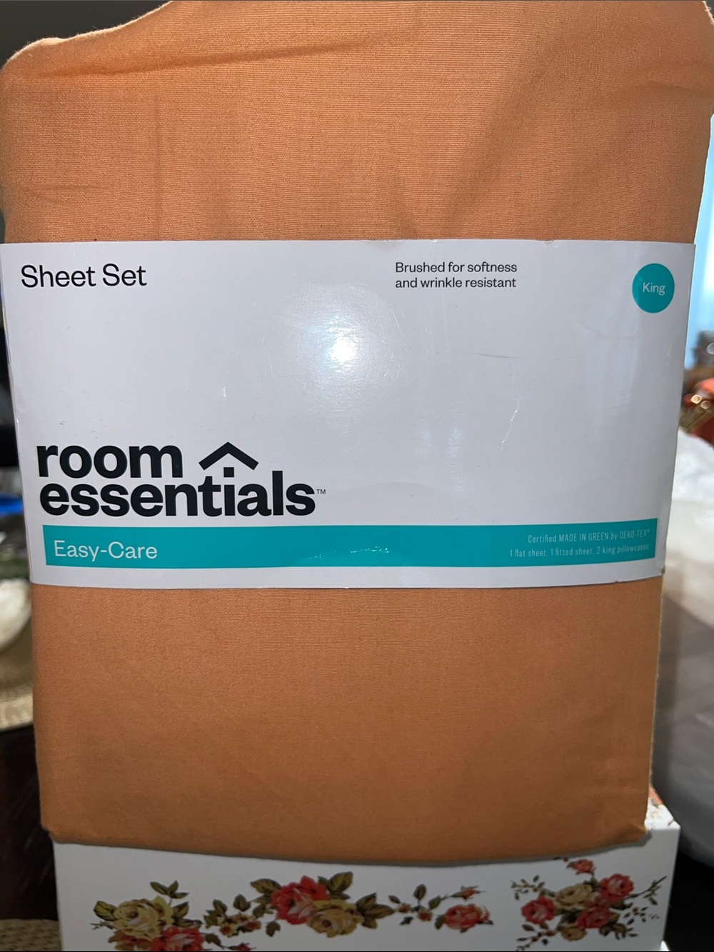 Room Essentials King Sheet Set in Terracotta - Easy-Care